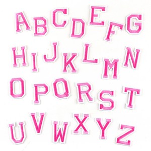 Parche de letras 3D coloridas A-Z, insignia bordada, aplique termoadhesivo para toalla, sudadera, chaqueta, decoración de bolsos - Product Image 5