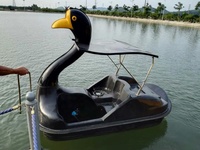 Dessin animé Animal cygne pédalier bateau Durable en fibre de verre Waterplay artisanat amusant eau pédale vélo équipement à vendre