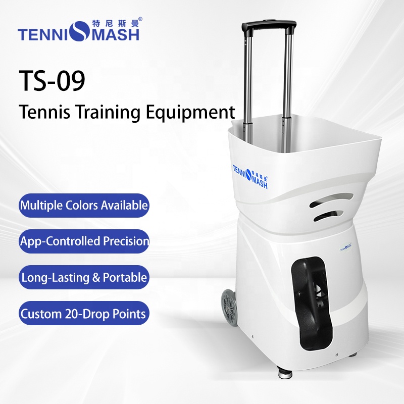 Portable Professional Tennis Ball Machine with Adjustable Height and Speed Durable ABS for Controlled Ball Trajectory Training