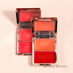 Paleta de Rubor y Iluminador en Crema, Portátil, 2 en 1, Maquillaje Facial, Acabado Natural Brillante, Fábrica OEM - Product Image 3