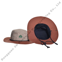 Vente en gros de casquettes seau en corde pliante imperméables pour hommes chapeaux seau avec ficelle et logo de broderie personnalisés