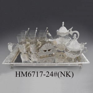 Vaisselle de fête du Ramadan ensemble de tasses à thé en forme de fleur avec porte-gobelet en cristal sucrier ensemble de <span class=keywords><strong>kawa</strong></span> - Product Image 5