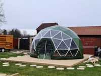 Grande bulle transparente double en polyester enduit de PVC, imperméable, géodésique, de luxe, 4 saisons, résistante aux UV, ignifuge, 100 km/h, 70 kg/m²