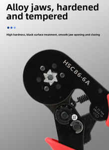 Kìm bấm cos mini HSC8 6-6A, dụng cụ điện gia dụng, dùng cho thép carbon, đồng, có thể tùy chỉnh theo yêu cầu OEM, đầu cos ống - Product Image 3