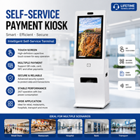 Kiosque de paiement libre-service 24h/24 et 7j/7 sur pied avec écran tactile, terminal de point de vente, paiement par code QR, carte et NFC pour ascenseurs et centres commerciaux