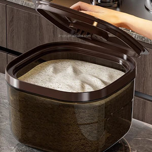 ภาชนะเก็บของกันความชื้นในครัวพร้อมฝาปิดกล่องกันแมลงปากกว้างกันอากาศสำหรับใส่ข้าวโอ๊ตอาหาร - Product Image 2