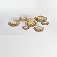 Luz moderna de lujo francés sala de estar Hotel gran banquete comedor de alta gama de vidrio LED montaje empotrado luces de techo