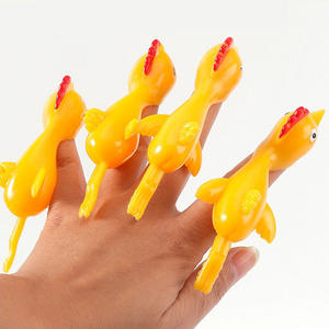참신 장난감 어린이 부활절 병아리 파티 활동 TPR 치킨 릴리스 재미 스틱 벽 도매 비행 공룡 손가락 - Product Image 5