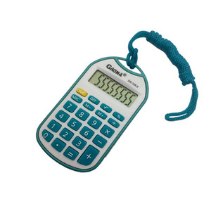 Gaona DS-228-8 Mini Calculator 8 Digits Blue Lanyard Battery Powered For Office School Use - Product Image 5