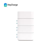 Station de recharge portable empilable à 12 emplacements avec PD 20W pour utilisation en extérieur, recharge d'ordinateurs portables et de téléphones