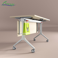 Escritorio de Oficina Moderno de Madera en Oferta, Mesa de Conferencia y Capacitación, Diseño de Sala de Reuniones, Escritorio Modular Plegable
