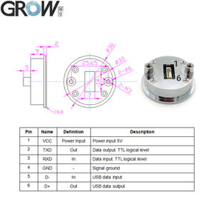 Gm812 श्रृंखला परिपत्र 1d/2d qr बारकोड स्कैनर रीडर मॉड्यूल dc5v usb/Uart इंटरफ़ेस के लिए आर्डुइनो विंडो pdf417 - Product Image 5