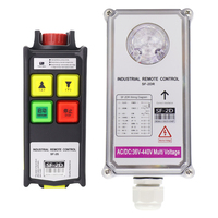 Télécommande sans fil étanche IP67 à 2 boutons et double vitesse avec arrêt d'urgence anti-interférence pour grue monorail