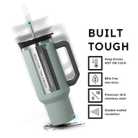 Novedad 2026: Vasos Térmicos de Acero Inoxidable de 40oz sin Plomo, Doble Pared con Aislamiento al Vacío, con Asa y Tapa
