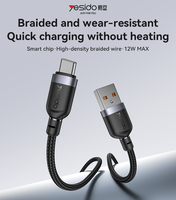 Yesido 1.2 mètres 12W charge rapide USB vers câble de données tressé en alliage d'aluminium IP CA132L