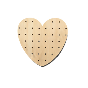 Romantic Heart Shaped Varnish 7 <b>Shelves</b> Durable DIY Mounted Entryway <b>Bedroom</b> Solid Wood Decor Pegboard Wall - Product Image 2