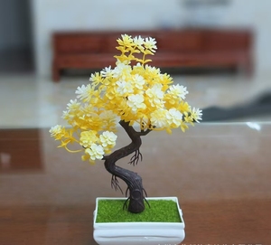 Flor de plantas en maceta verde Artificial 2024 para interior, habitación, dormitorio, Decoración de mesa, jardín, decoración de boda, adorno al aire libre - Product Image 1