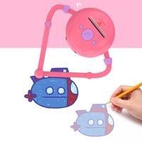 Jouets de peinture automatiques pour enfants : machines d'apprentissage artistique et de dessin sur le thème des robots et de la technologie pour garçons et filles