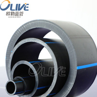 Tuyau de drainage perforé en PEHD 100 mm 110 mm SDR11 DN150 160 mm 200 mm 250 mm 280 mm Tuyau d'eau en PE pour l'irrigation