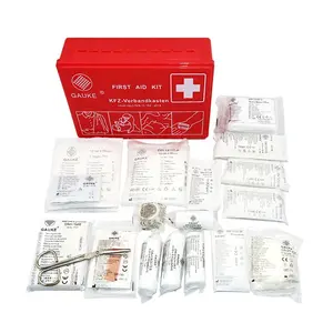 Kit di pronto soccorso per auto rosse durevole di buona qualità per l'uso in situazioni critiche contiene strumenti di emergenza e forniture mediche