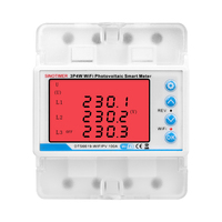 Compteur intelligent WiFi DTS6619-WIFIPV 3P4W 1-100A 3*230/400V bidirectionnel avec fonction de surveillance de l'énergie photovoltaïque, protection VA et minuterie