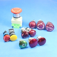 DPST 2NO + 2NC dia.16mm rouge champignon électronique e-stop interrupteur d'arrêt d'urgence IP65
