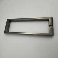 Poignée de porte de douche en alliage de zinc en gros - Finition noir brossé, distance entre les trous de 200 mm pour verre de 4 à 10 mm