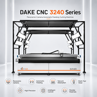 Máquina de Corte Oscilante con Cámara Panorámica y Alimentación Automática DAKE CNC 3240 para Tela, Cuero, Alfombra y Espuma