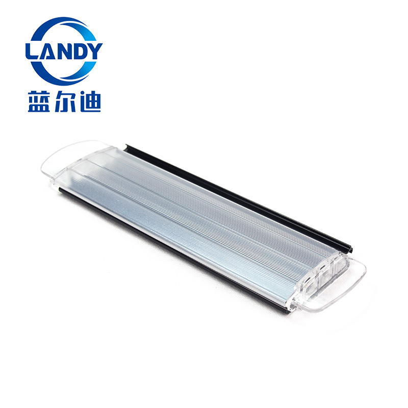 Couverture de piscine automatique noir et blanc