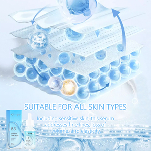 Sérum facial à la vitamine B5 pour le visage avec acide hyaluronique réparant la peau raffermissant les soins de la peau sérum 5 en 1 pour le vieillissement des soins de la peau OEM - Product Image 4