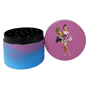 Wholesale Custom Fancy Zinc Alloy 4 Layers <b>Grinder</b> Smoking Cigarette Smoking Accessories Tobacco <b>Herb</b> <b>Grinders</b> - Product Image 6