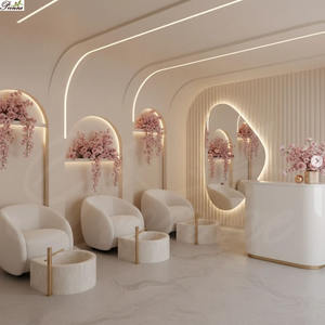 マッサージベッドベッドベッドベースシングル/ダブル/トリプル格安スパペディキュアベンチチェア浴槽付き - Product Image 3