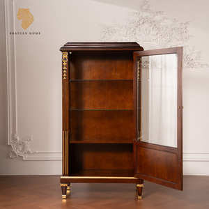 Mỹ thấp Tủ rượu vang thiết kế cổ điển cửa kính hiển thị rượu vang cho hộ gia đình đồ nội thất góc tủ lưu trữ - Product Image 2