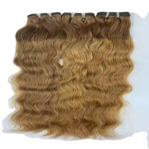 Extensiones de cabello humano virgen Remy crudo 100% de calidad de exportación India doble dibujado para la venta - Product Image 4