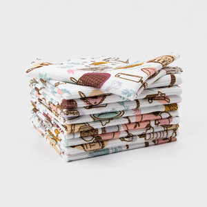 Chiffon de nettoyage de cuisine imprimé, rectangulaire, imprimé de dessins animés, absorbant, anti-taches d'huile, torchon pour la maison, serviette en microfibre - Product Image 3