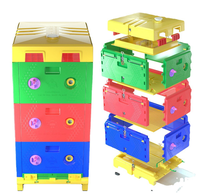 Multifunktionale 1-, 2- oder 3-lagige Kunststoff-Bienenstockbox, Neu, 10 Rahmen, für chinesische und italienische Bienen