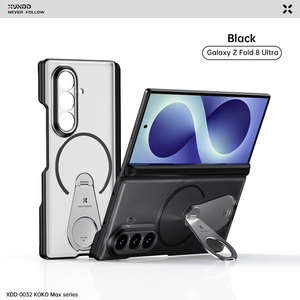 เคสโทรศัพท์ <span class=keywords><strong>Xundd</strong></span> สำหรับ Samsung Z Fold 8/7/6 Ultra พร้อมวงแหวนแม่เหล็กและขาตั้ง  ผิวสัมผัสนุ่มแบบด้าน ป้องกันอย่างดี - Product Image 1