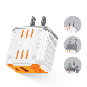 <span class=keywords><strong>Caricabatterie</strong></span> a Doppia Porta PD 20W Ricarica Rapida, Adattatore US EU UK Tipo C USB 18W da Parete per Telefoni Cellulari, Tablet e <span class=keywords><strong>Computer</strong></span> - Product Image 1