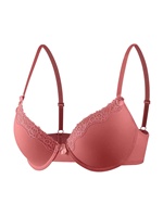 Soutien-Gorge Femme en Coton à Armatures, Entièrement Doublé, en Dentelle Classique