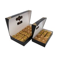 Conception de boîte de fiançailles sucrée verte personnalisée Baklava Emballage de fruits secs Boîte de dattes de palmier vide