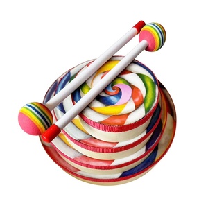 Tambour à main en bois Lollipop de 4/6/8/10 pouces, jouet musical pour enfants, instrument de musique, instrument de percussion en gros pour les enfants - Product Image 6
