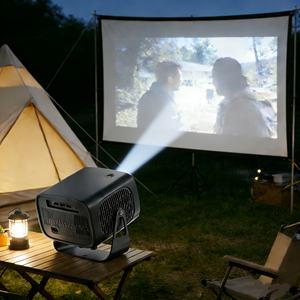 Projecteur HD avec décodage 4K, système Android, 200 lumens ANSI, Wi-Fi double bande, BT5.0, installation facile, projecteur portable pour extérieur - Product Image 4