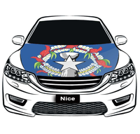 Protection de capot de voiture personnalisée à thème distinctif de Saipan, résistante à l'usure, pour activités de défilé en extérieur