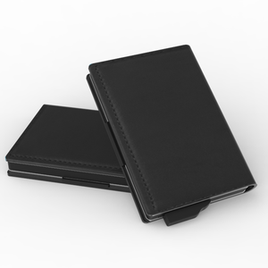 Tarjetero Minimalista de PU con Protección RFID para Unisex, Cartera Corta con Cierre Plegable, Estilo Cuero Negro - Product Image 6