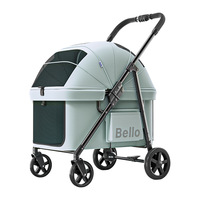 Poussette pour animaux de compagnie Bello, petite poussette pliable en métal pour chats et chiens, idéale pour les sorties en plein air