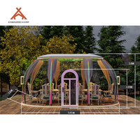 Kawagebo Kamp Maison dôme transparent pour glamping en PC géodésique préfabriqué pour l'extérieur personnalisé