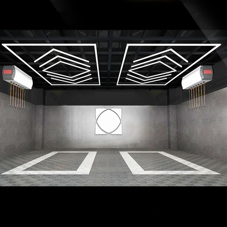 White High Quality 220v Led Garage Opposing Arrow Ceiling Light 110v 220v Car Detailing Led Lights For Car Beauty Station