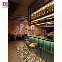 Comptoir de bar LED personnalisé, super luxueux, moderne, vitrine de bar pour discothèque, magasin de vin, pub