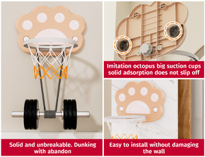 MIGO Bear Kids <span class=keywords><strong>Mini</strong></span> Basketball Goals Hoop Altura ajustable montado en la pared Sucker Plegable Cesta <span class=keywords><strong>de</strong></span> interior Soporte <span class=keywords><strong>de</strong></span> pelota Juguetes al aire libre - Product Image 2