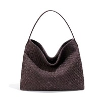 Sac fourre-tout vintage givré grande capacité, tissé à la main, luxe léger, sac à bandoulière tendance, sac de bras à la mode